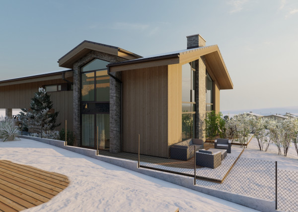 4 izbový „Chalet Grandview B“ s 2 kúpeľňami a exkluzívnym výhľadom na Vysoké Tatry